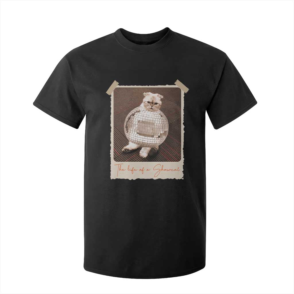 The Life Of A Showcat T Shirt For Kid Funny Vintage Photo Cat Era TS10 Black Print Your Wear