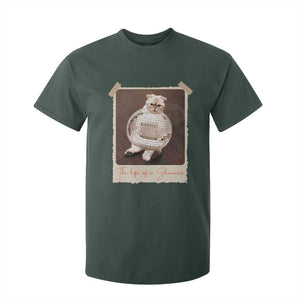 The Life Of A Showcat T Shirt For Kid Funny Vintage Photo Cat Era TS10 Dark Forest Green Print Your Wear