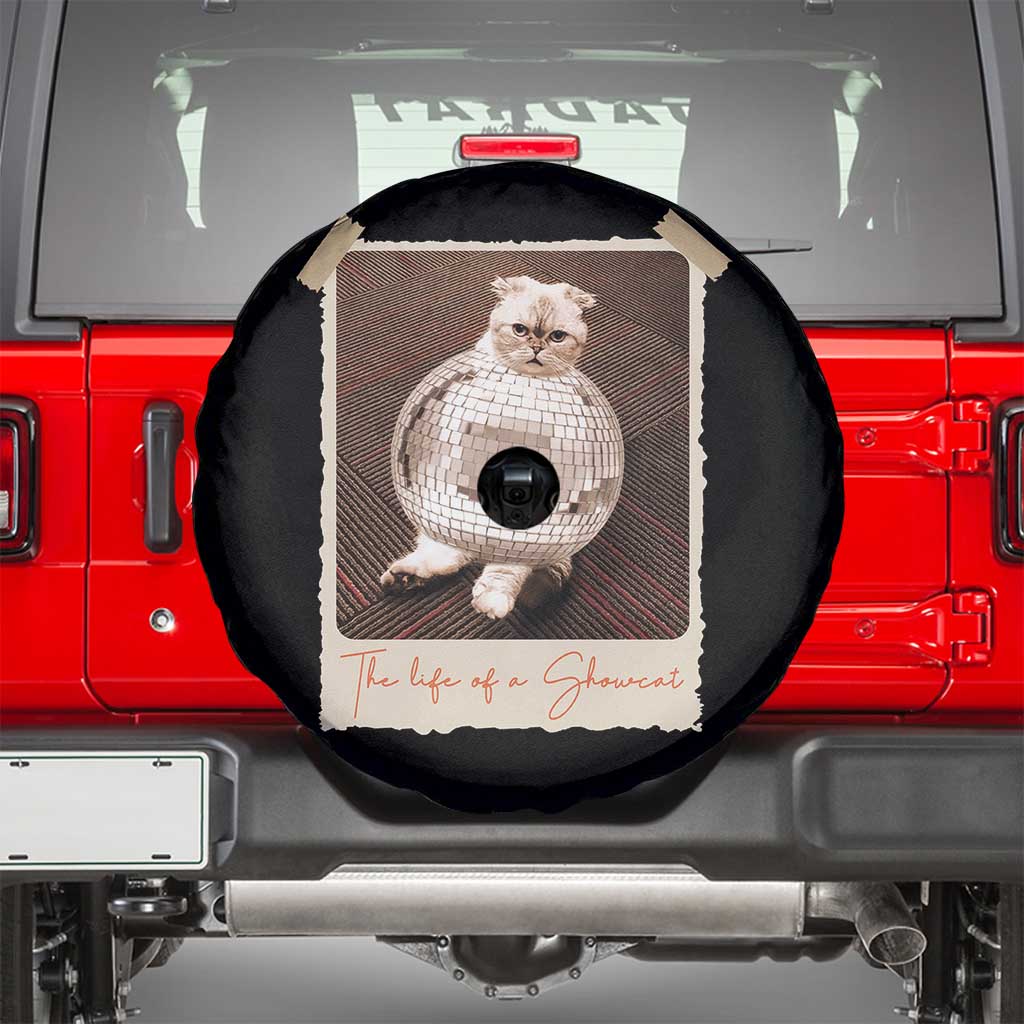 The Life Of A Showcat Spare Tire Cover Funny Vintage Photo Cat Era TS10 Black Print Your Wear