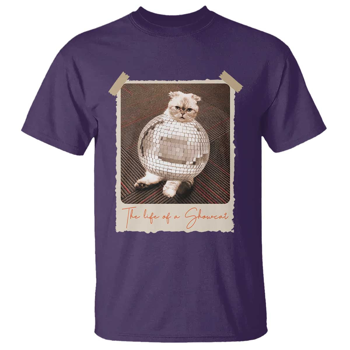 The Life Of A Showcat T Shirt Funny Vintage Photo Cat Era TS10 Purple Print Your Wear