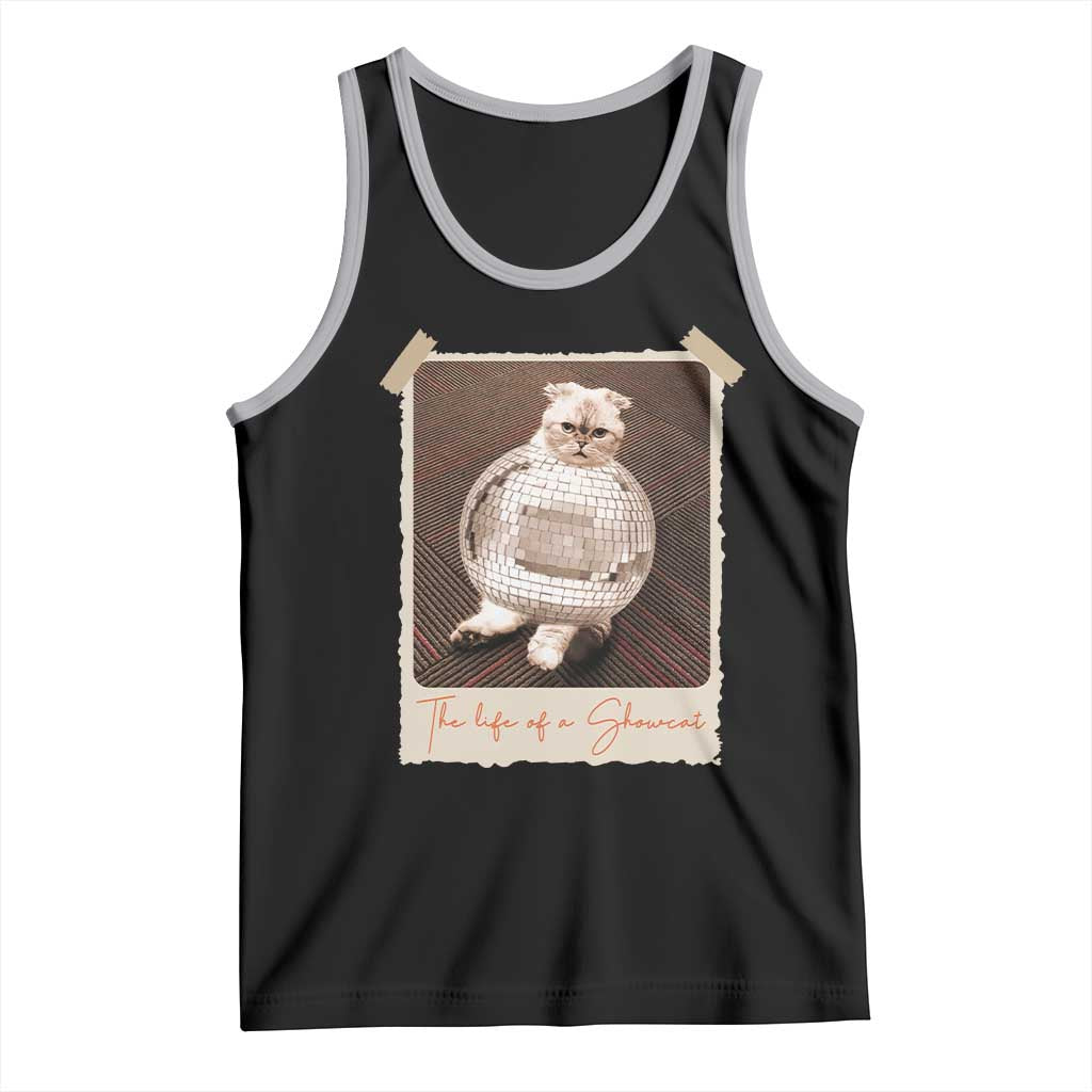 The Life Of A Showcat Tank Top Funny Vintage Photo Cat Era TS10 Black Athletic Heather Print Your Wear