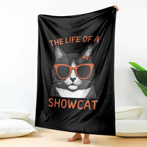 The Life Of A Showcat Throw Blanket Funny Cat Showgirl Era TS10 Print Your Wear