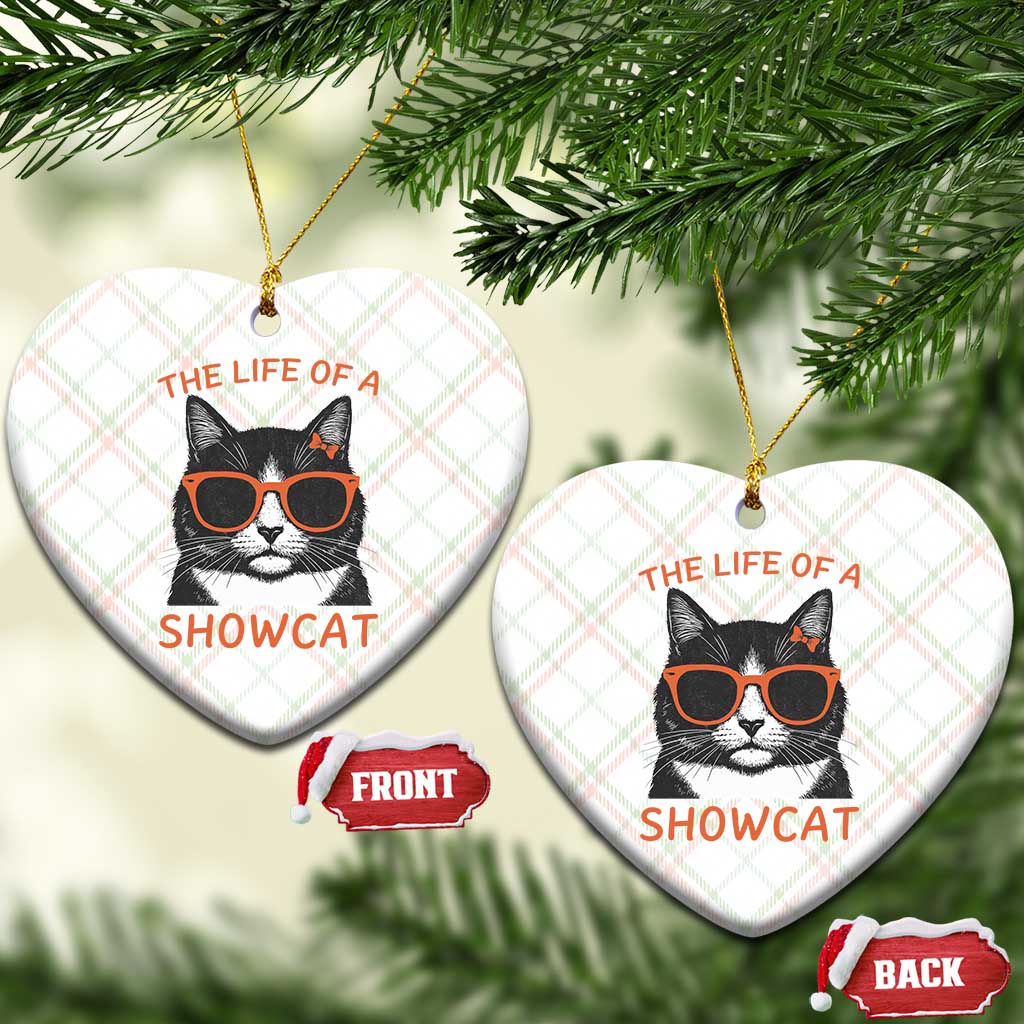 The Life Of A Showcat Ceramic Ornament Funny Cat Showgirl Era TS10 Print Your Wear