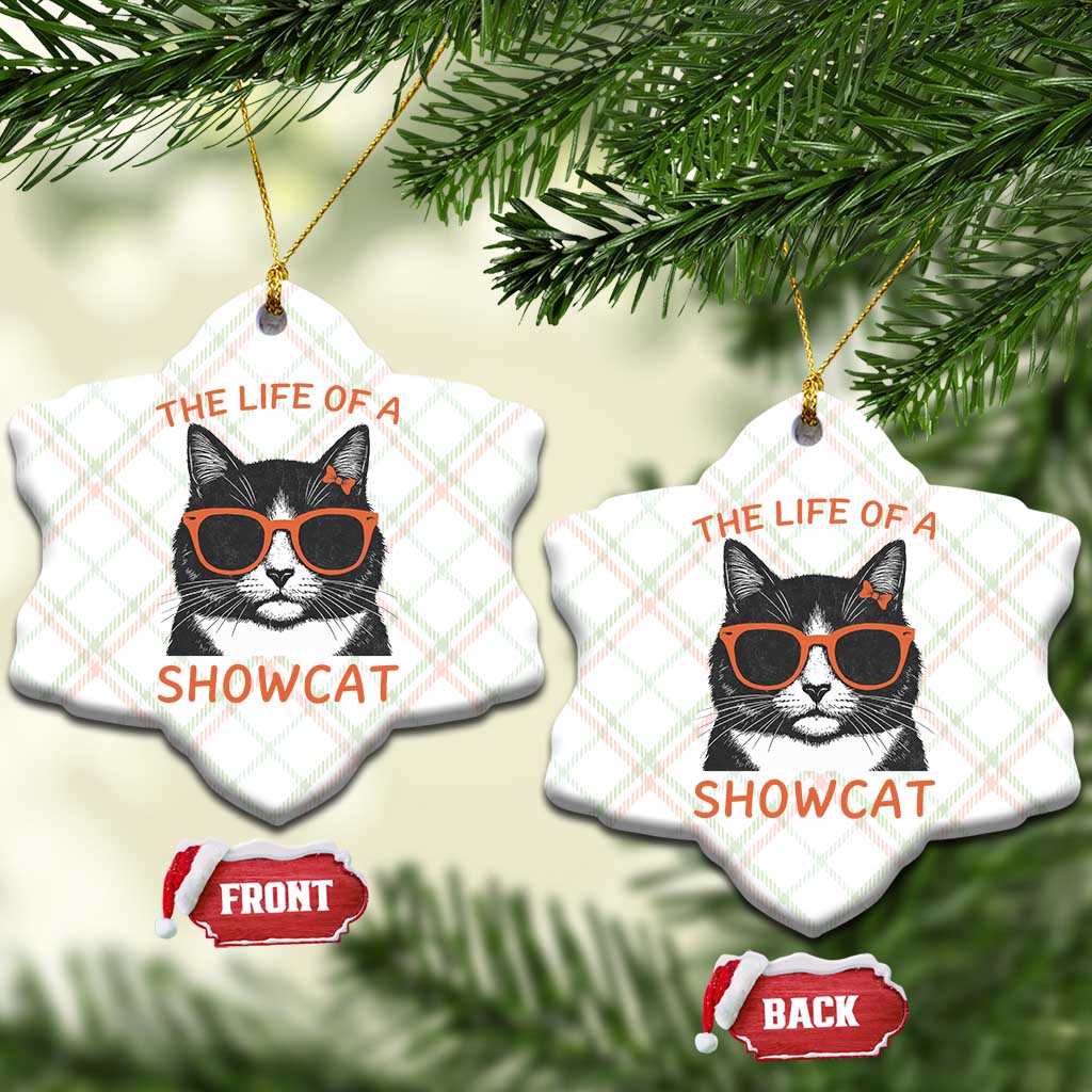 The Life Of A Showcat Ceramic Ornament Funny Cat Showgirl Era TS10 Print Your Wear