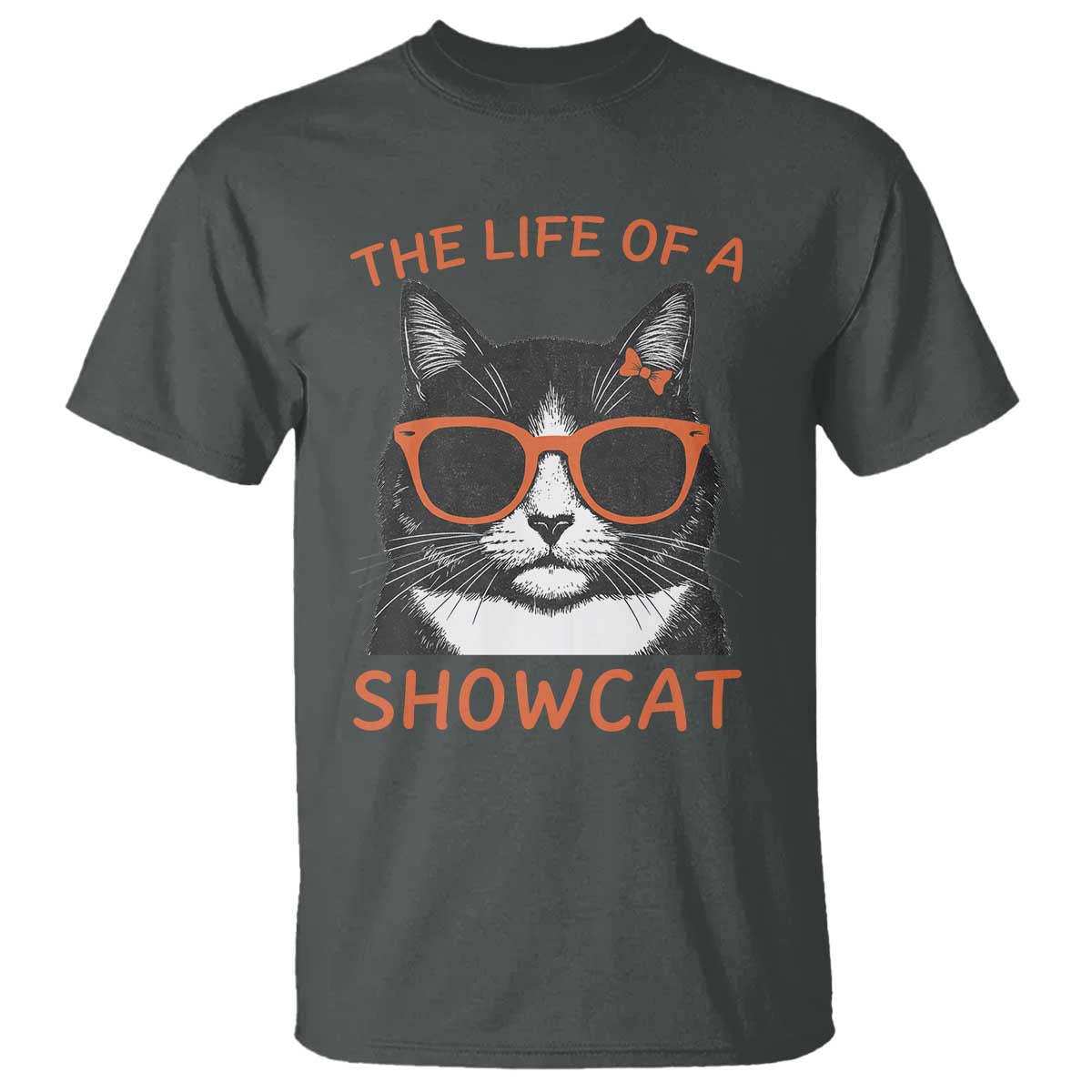 The Life Of A Showcat T Shirt Funny Cat Showgirl Era TS10 Dark Heather Print Your Wear