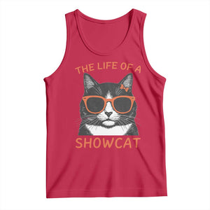 The Life Of A Showcat Tank Top Funny Cat Showgirl Era TS10 Red Print Your Wear