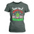 Funny Xmas T Shirt For Women On The List Of Naughty And I Regret Nothing Christmas TS10 Dark Forest Green Print Your Wear