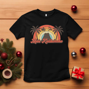 Hawaii Christmas T Shirt Mele Kalikimaka Retro Hawaiian Island Palm Tree Xmas Lights TS10 Black Print Your Wear