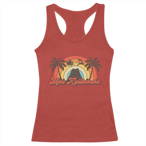Hawaii Christmas Racerback Tank Top Mele Kalikimaka Retro Hawaiian Island Palm Tree Xmas Lights TS10 Red Print Your Wear