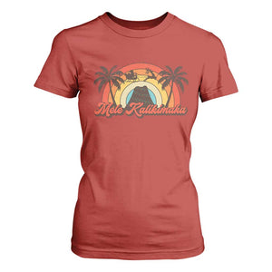 Hawaii Christmas T Shirt For Women Mele Kalikimaka Retro Hawaiian Island Palm Tree Xmas Lights TS10 Red Print Your Wear