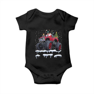 Christmas Santa Monster Truck Baby Onesie American Offroad Xmas Boys Kids Toddler Youth TS10 Black Print Your Wear