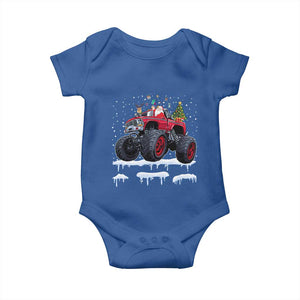 Christmas Santa Monster Truck Baby Onesie American Offroad Xmas Boys Kids Toddler Youth TS10 Royal Blue Print Your Wear