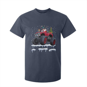Christmas Santa Monster Truck T Shirt For Kid American Offroad Xmas Boys Kids Toddler Youth TS10 Navy Print Your Wear