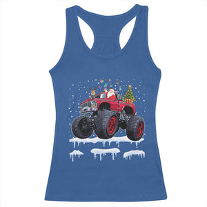 Christmas Santa Monster Truck Racerback Tank Top American Offroad Xmas Boys Kids Toddler Youth TS10 Royal Blue Print Your Wear
