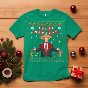 Mexico Christmas Trump T Shirt Feliz Navidad Xmas Funny Trump Santa Ugly Christmas TS10 Irish Green Print Your Wear