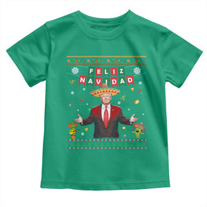 Mexico Christmas Trump Toddler T Shirt Feliz Navidad Xmas Funny Trump Santa Ugly Christmas TS10 Irish Green Print Your Wear