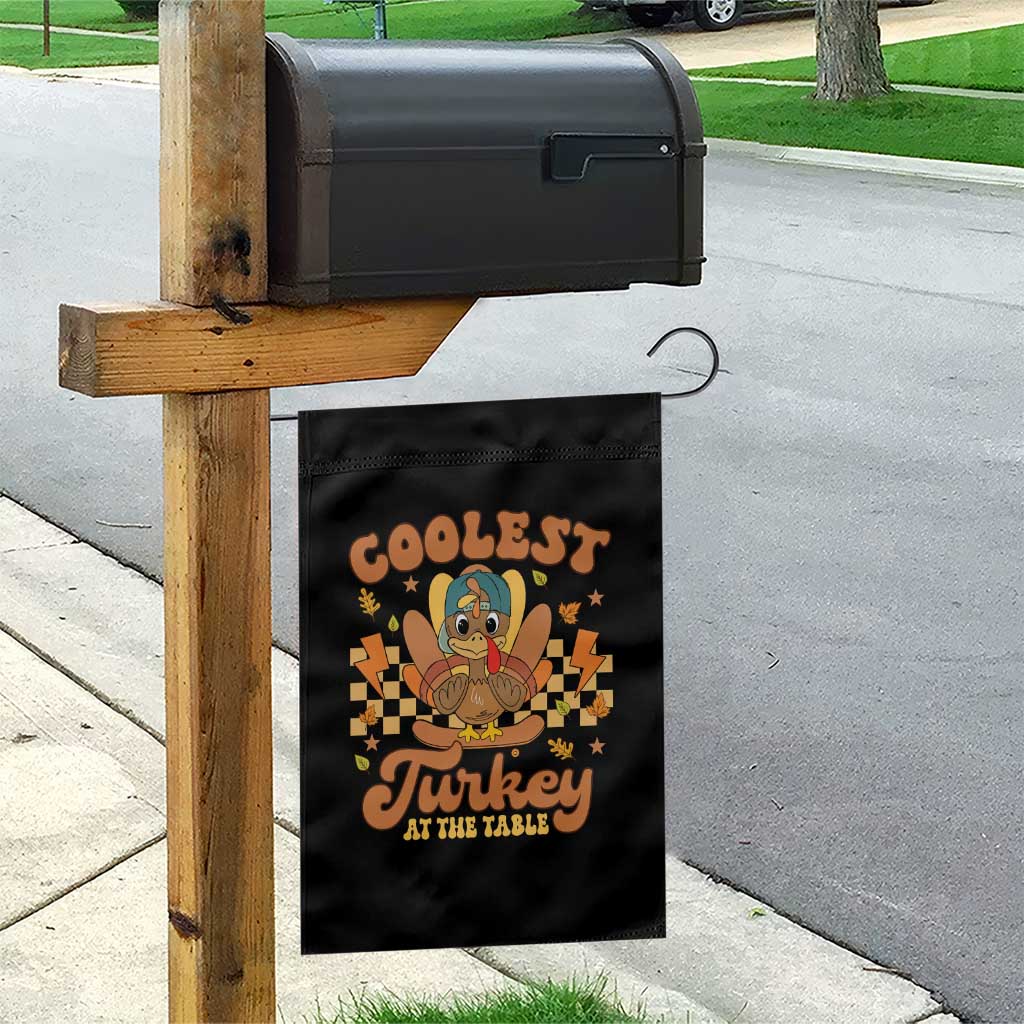 Thanksgiving Kids Garden Flag Coolest Turkey At The Table Boys Toddler Youth TS10 Print Your Wear