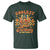 Thanksgiving Kids T Shirt Coolest Turkey At The Table Boys Toddler Youth TS10 Dark Forest Green Print Your Wear