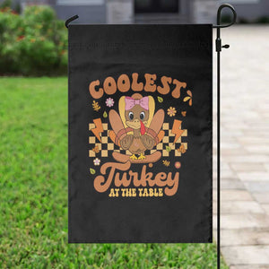 Thanksgiving Kids Garden Flag Coolest Turkey At The Table Girls Toddler Youth TS10 Print Your Wear