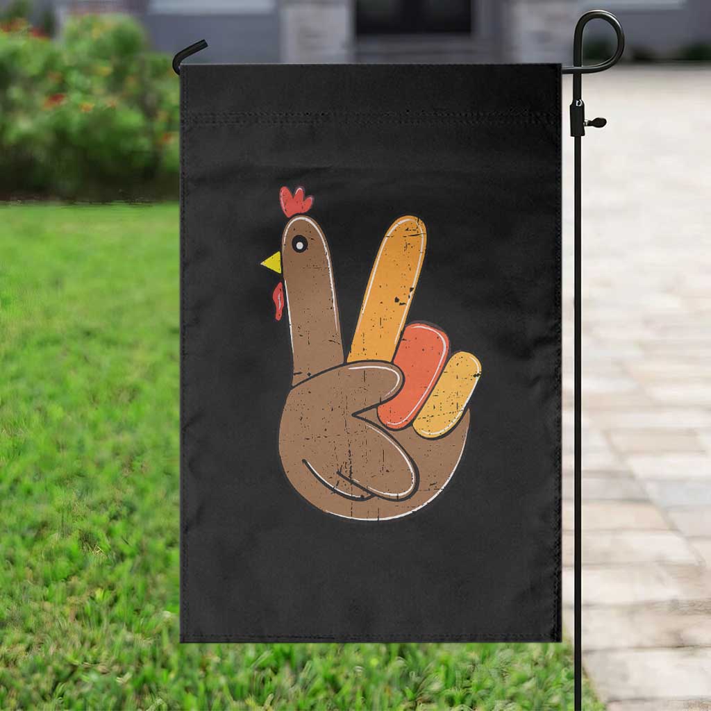 Thanksgiving Garden Flag Peace Sign Turkey Hand Cool Thanksgiving Hippie TS10 Print Your Wear