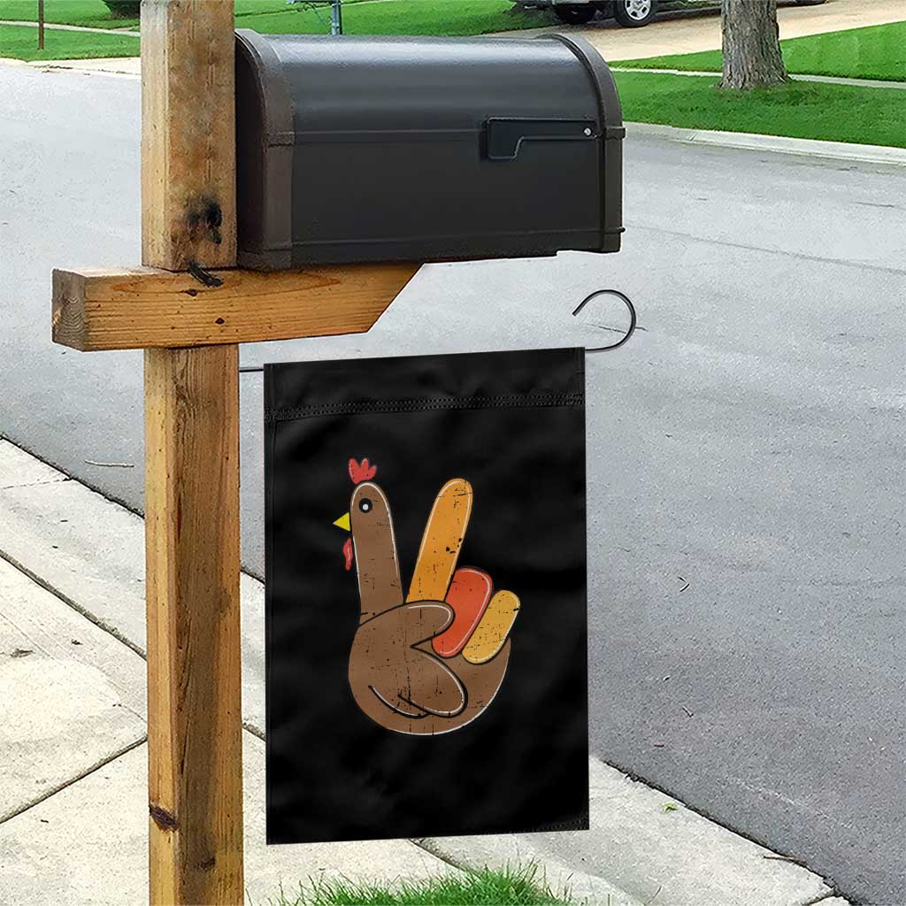 Thanksgiving Garden Flag Peace Sign Turkey Hand Cool Thanksgiving Hippie TS10 Print Your Wear