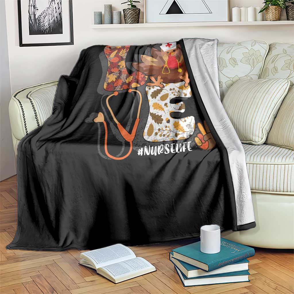 Thanksgiving Nurse Life Throw Blanket Love Turkey Fall TS10 Print Your Wear
