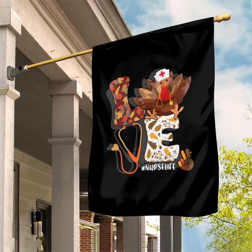 Thanksgiving Nurse Life Garden Flag Love Turkey Fall TS10 Print Your Wear