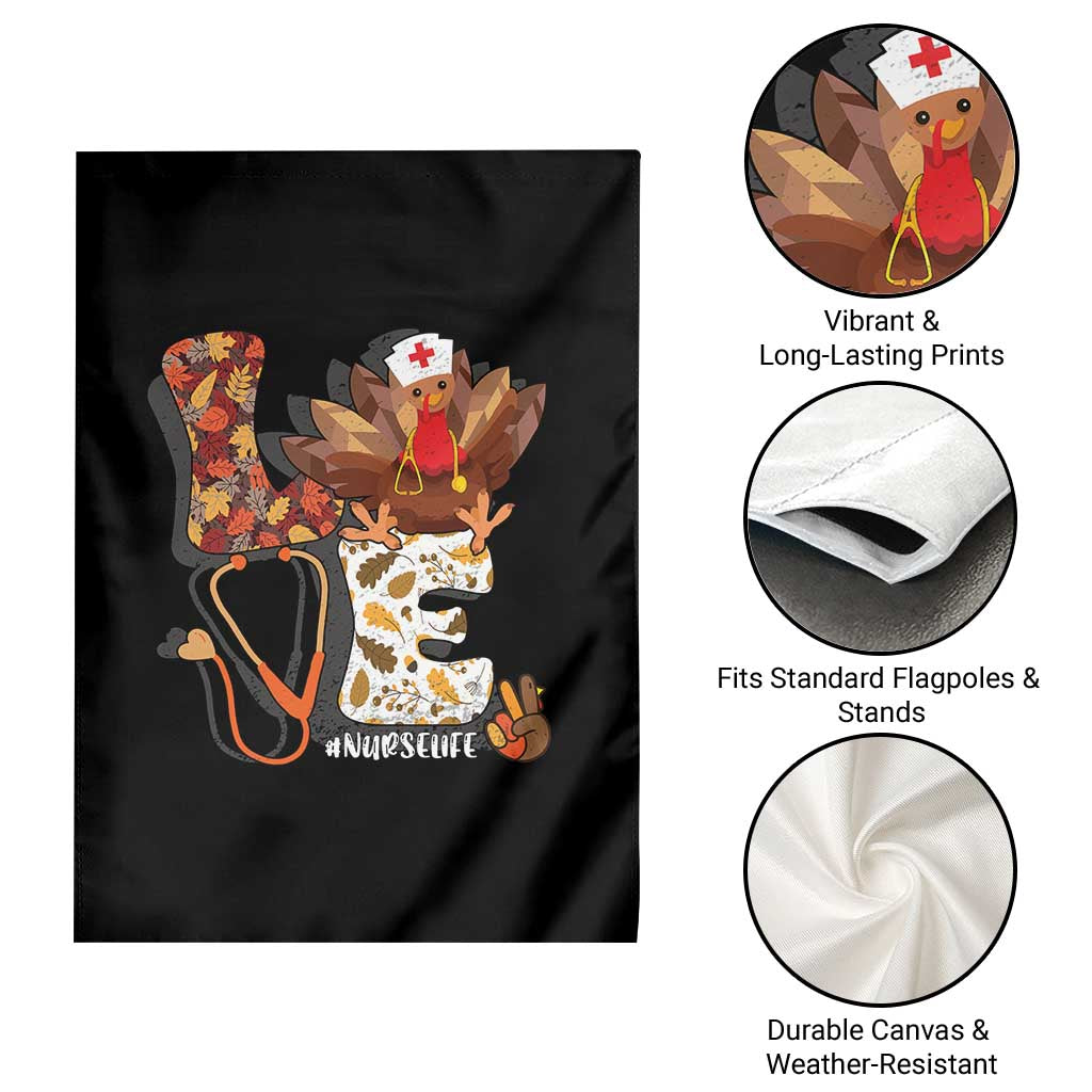 Thanksgiving Nurse Life Garden Flag Love Turkey Fall TS10 Print Your Wear
