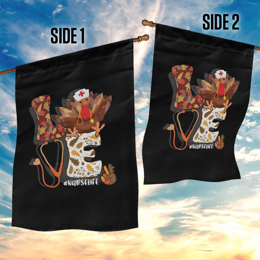 Thanksgiving Nurse Life Garden Flag Love Turkey Fall TS10 Print Your Wear