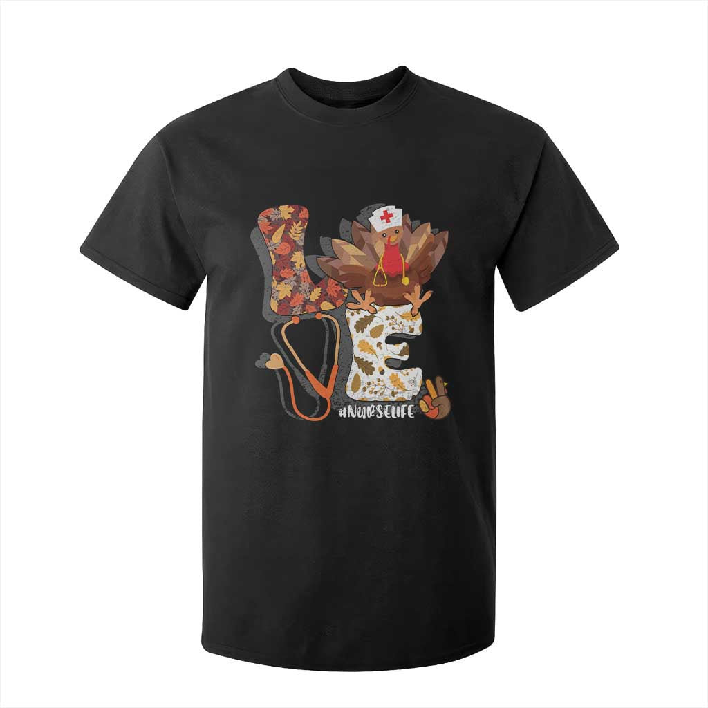 Thanksgiving Nurse Life T Shirt For Kid Love Turkey Fall TS10 Black Print Your Wear