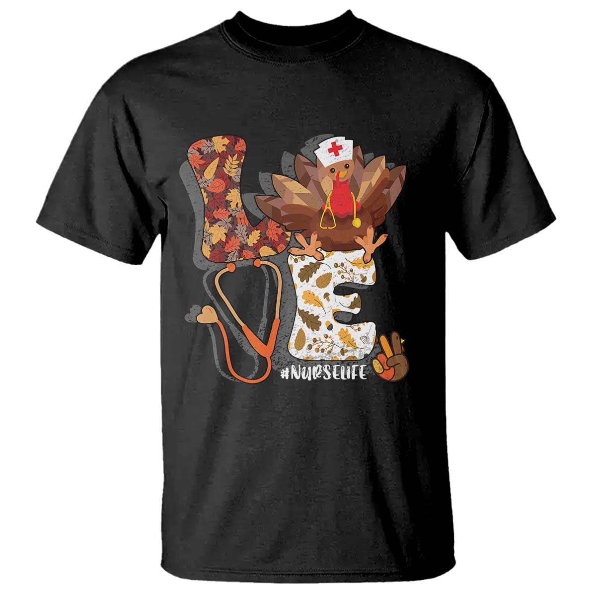 Thanksgiving Nurse Life T Shirt Love Turkey Fall TS10 Black Print Your Wear