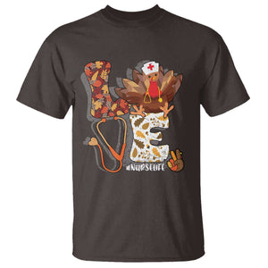Thanksgiving Nurse Life T Shirt Love Turkey Fall TS10 Dark Chocolate Print Your Wear