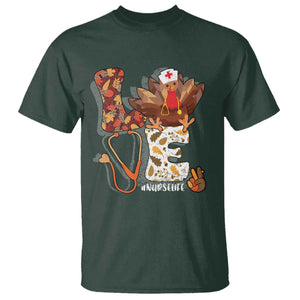 Thanksgiving Nurse Life T Shirt Love Turkey Fall TS10 Dark Forest Green Print Your Wear