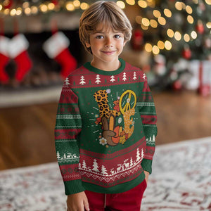 Thanksgiving Knit Sweatshirt Peace Sign Love Turkey Hand TS10 Christmas Print Your Wear