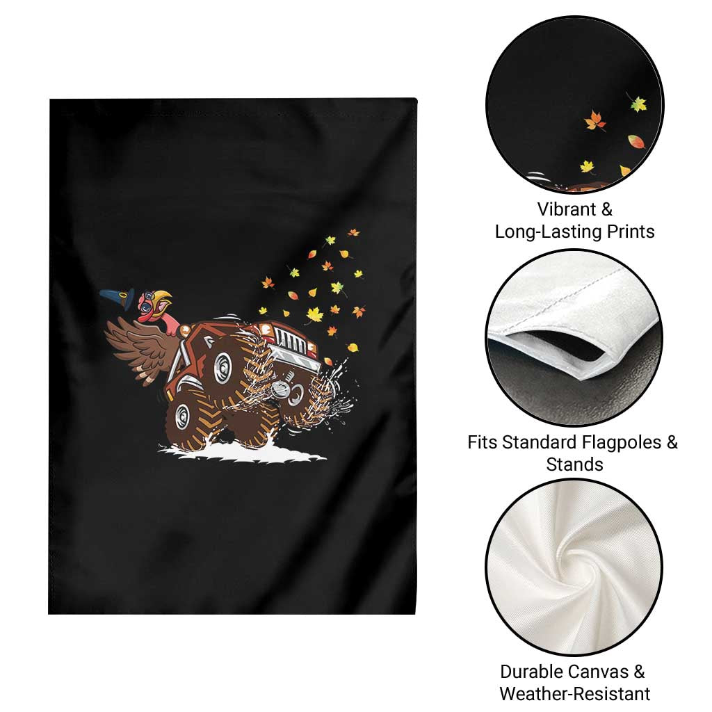 Thanksgiving Turkey Garden Flag Riding Monster Truck Boys Kids TS10 Print Your Wear