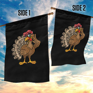 Funny Thanksgiving Garden Flag Turkey Women Girl Leopard Print Autumn Fall TS10 Print Your Wear