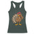 Funny Thanksgiving Racerback Tank Top Turkey Women Girl Leopard Print Autumn Fall TS10 Dark Forest Green Print Your Wear