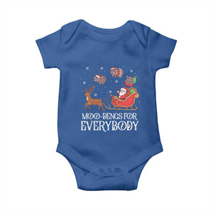 Christmas Moo Deng Baby Onesie Moo-deng For Everybody Funny Xmas Santa TS10 Royal Blue Print Your Wear