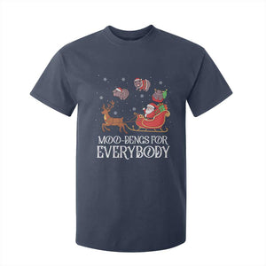 Christmas Moo Deng T Shirt For Kid Moo-deng For Everybody Funny Xmas Santa TS10 Navy Print Your Wear