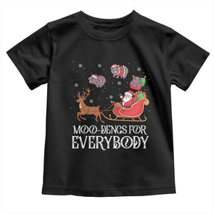 Christmas Moo Deng Toddler T Shirt Moo-deng For Everybody Funny Xmas Santa TS10 Black Print Your Wear