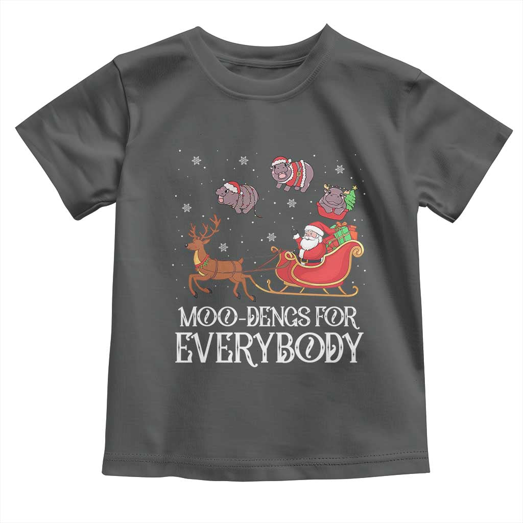 Christmas Moo Deng Toddler T Shirt Moo-deng For Everybody Funny Xmas Santa TS10 Dark Heather Print Your Wear