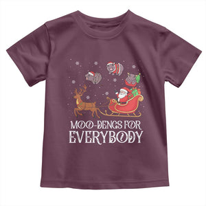 Christmas Moo Deng Toddler T Shirt Moo-deng For Everybody Funny Xmas Santa TS10 Maroon Print Your Wear