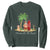 Hawaii Christmas Sweatshirt Christmas On The Beach Holiday Xmas Palm Tree TS10 Dark Forest Green Print Your Wear