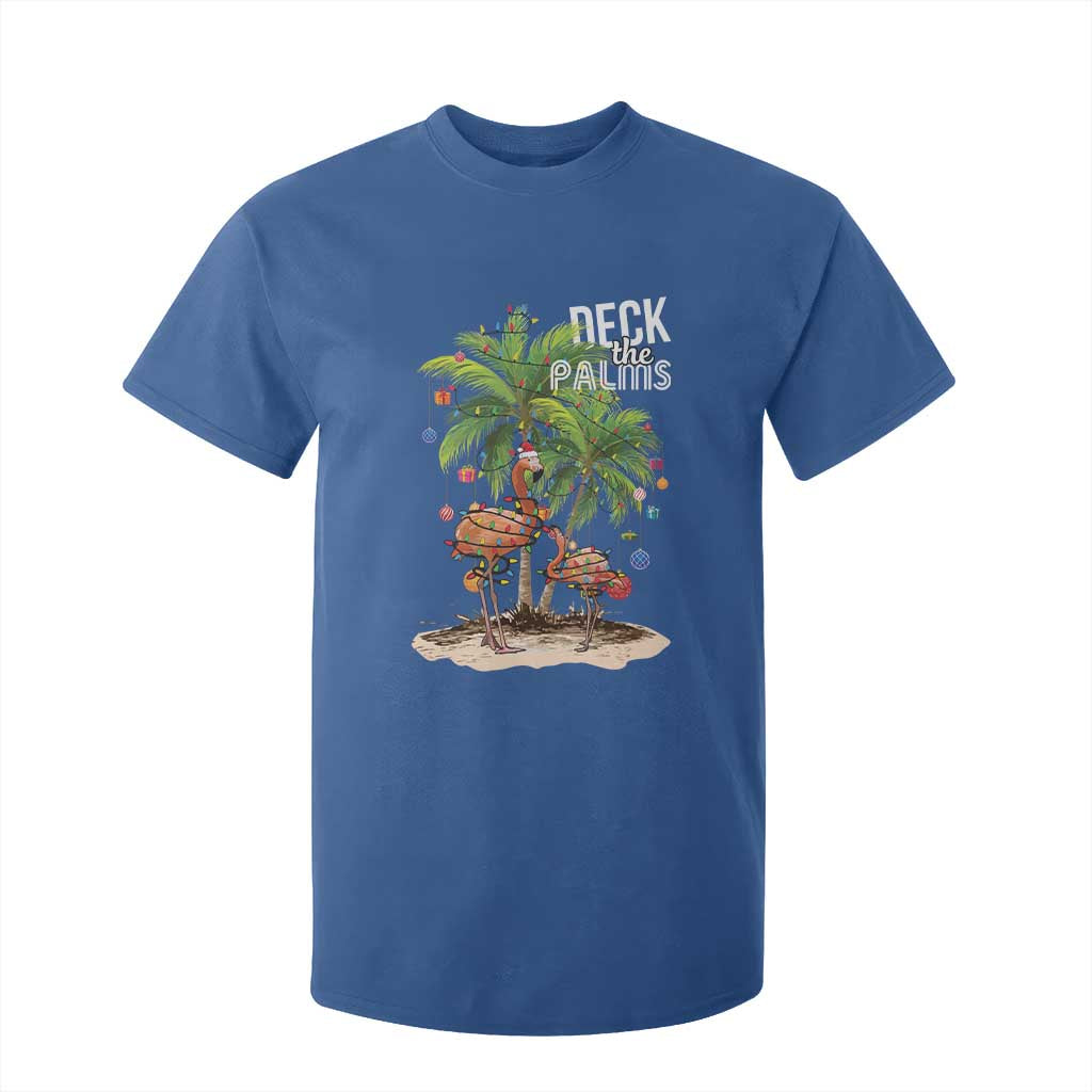 Mele Kalikimaka Hawaiian Christmas T Shirt For Kid Deck The Palms Holiday Flamingo Beach Family Vacation In Hawaii TS10 Royal Blue Print Your Wear