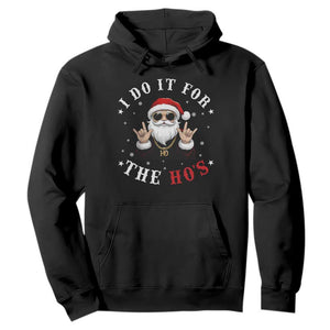 Funny Santa Christmas Hoodie I Do It For The Ho's Rude Xmas TS10 Black Print Your Wear