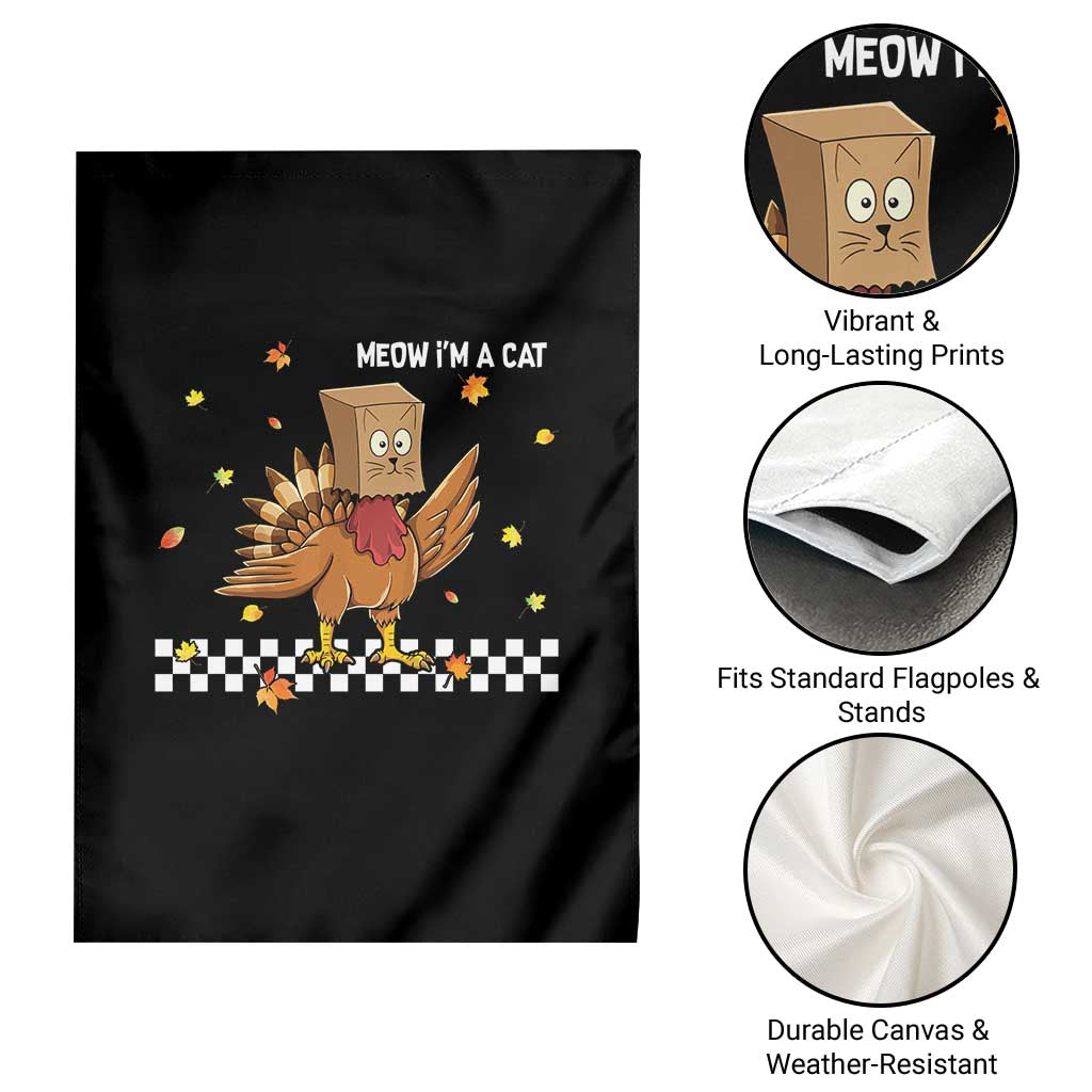 Turkey Cat Garden Flag Funny Thanksgiving Meow TS10 Print Your Wear
