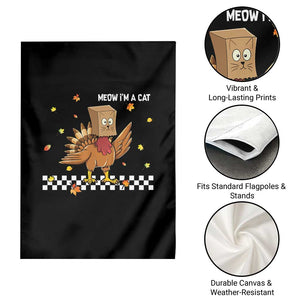 Turkey Cat Garden Flag Funny Thanksgiving Meow TS10 Print Your Wear