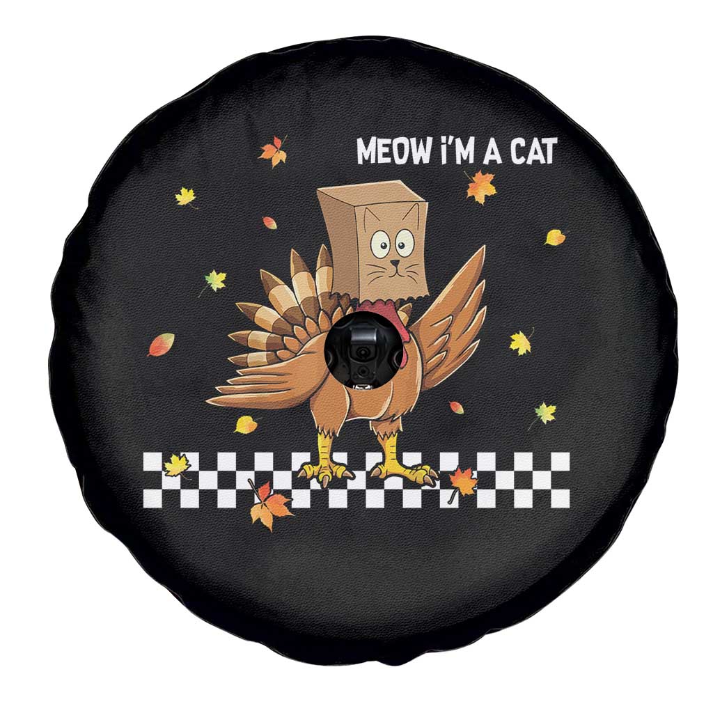 Turkey Cat Spare Tire Cover Funny Thanksgiving Meow TS10 Print Your Wear