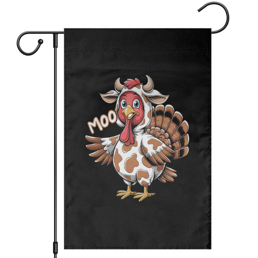 Funny Thanksgiving Garden Flag Turkey Moo Cow Lovers TS10 Black Print Your Wear