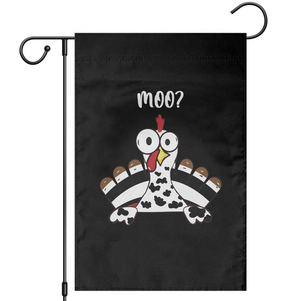 Funny Thanksgiving Garden Flag Turkey Moo Cow Farmer Gift TS10 Black Print Your Wear